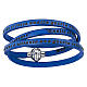 AMEN Bracelet Mother Teresa phrase ITALIAN, blue s1