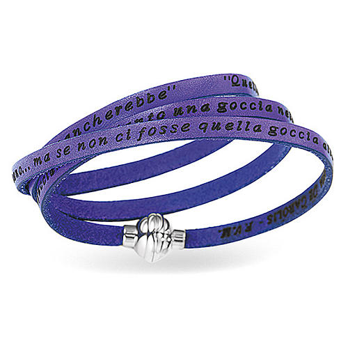 AMEN Bracelet Mother Teresa phrase ITALIAN, violet 1