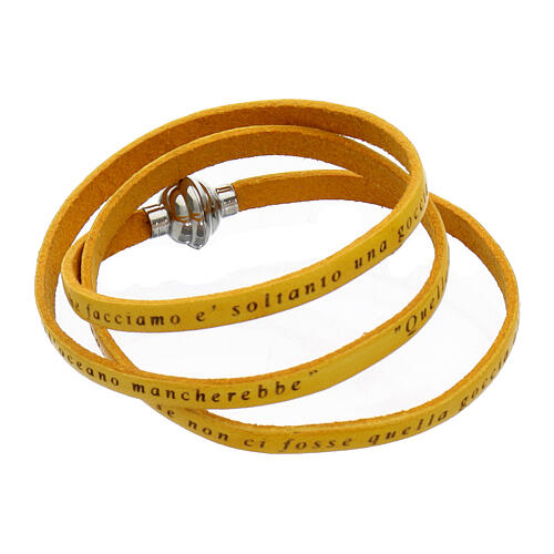 Bracciale AMEN frase Madre Teresa di Calcutta Italiano gialla 2