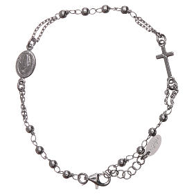 Bracelet chapelet AMEN argent 925 fin. rhodium