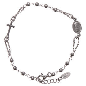 Bracelet chapelet AMEN argent 925 fin. rhodium