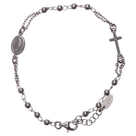 Bracciale rosario AMEN argento 925 fin. Rodio