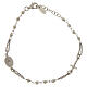 Pulseira terço AMEN prata 925 acab. ródio s2