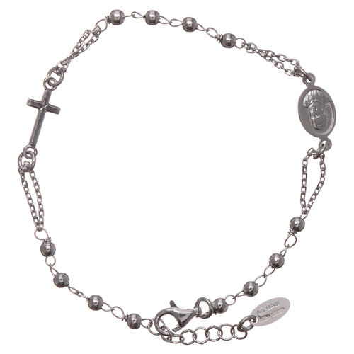 Rosary AMEN Bracelet rhodium-plated silver 925 2