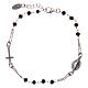 Bracciale rosario AMEN argento 925 cristalli neri fin. Rodio s2