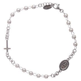 Zehner Armband AMEN Silber 925 mit Perlchen