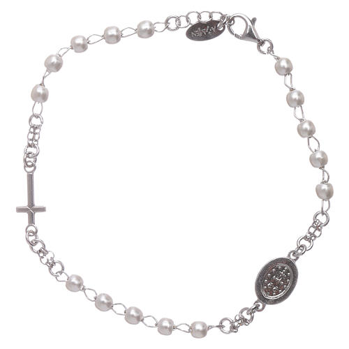 Zehner Armband AMEN Silber 925 mit Perlchen 2