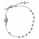 Rosary AMEN Bracelet Charm Cross silver 925, Rhodium finish s1