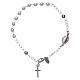 Zehner Armband AMEN Silber 925 und Perlen Kreuz und medaille s1