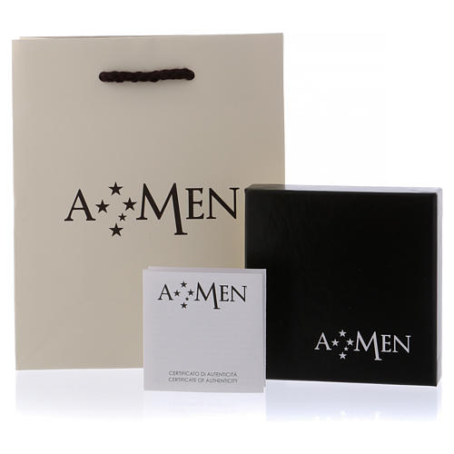 Rosary AMEN Bracelet Charm Cross Pavè silver 925, Rhodium finish 3