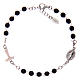 Bracciale AMEN Tau Rosario argento 925 legno Nero s2