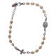 Sterling silver bracelet with tau and wooden pearls AMEN s1