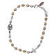 Sterling silver bracelet with tau and wooden pearls AMEN s2