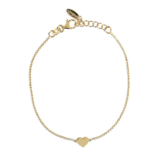 AMEN Bracelet Heart silver 925 Gold finish | online sales on HOLYART.com