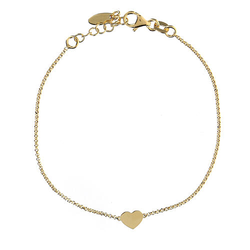 AMEN Bracelet Heart silver 925 Gold finish | online sales on HOLYART.com