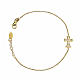 Bracciale AMEN Croce punta argento 925 zirconi fin. Oro s1