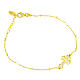 Bracciale AMEN Croce argento 925 madreperla bianca fin. Oro s1