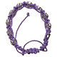 Bracelet AMEN Shamballa Sainte Rita violet s2