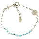 Pulsera rosario AMEN Junior perlas de vidrio azul plata 925 s1