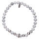 AMEN 925 sterling silver bracelet with white 5 mm halite beads s2