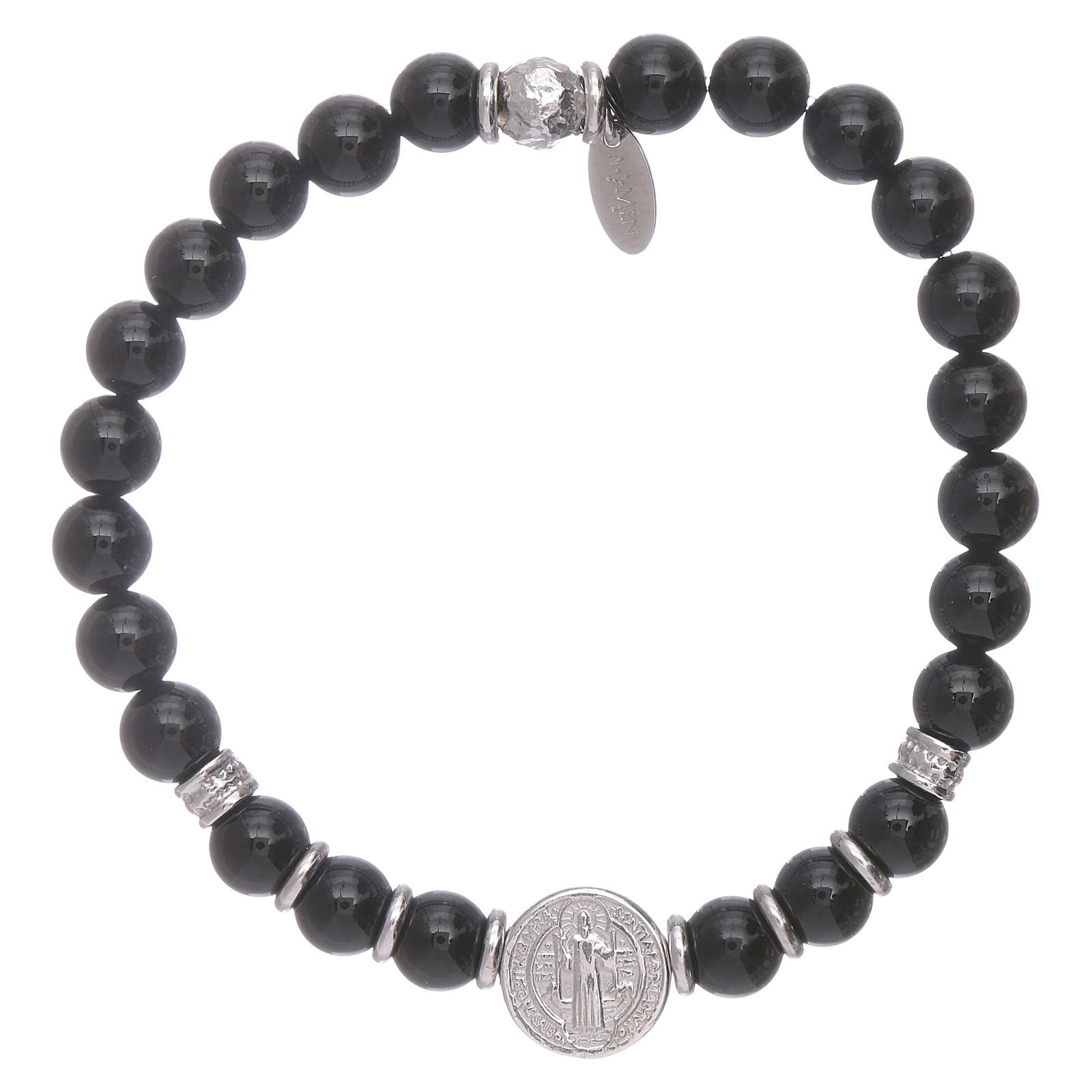Bracciale Decenario San Benedetto In Argento 925 – Medaglia 8mm, Catena 17+3 Cm
