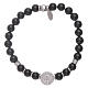 AMEN 925 sterling silver Saint Benedict bracelet with onyx beads for men s1