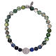 AMEN 925 sterling silver Saint Benedict bracelet with onyx beads for men s1
