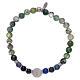 Bracelet AMEN pour homme perles onyx et St Benoît argent 925 s1