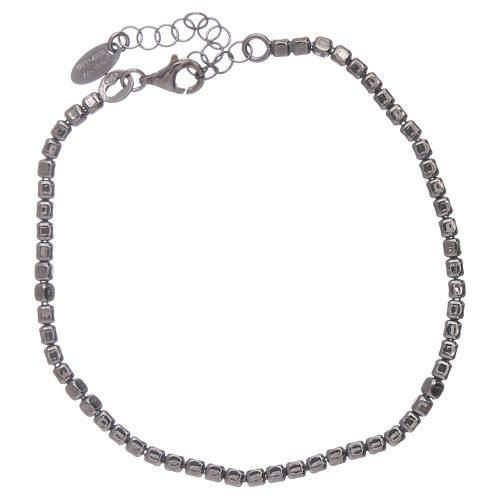 Pulsera AMEN de plata 925 rodiada negra 2