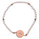 Bracciale AMEN medaglietta croce madreperla argento 925 rosè s2
