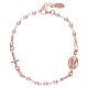 Bracciale AMEN rosario Giubileo perle strass argento 925 rosè s1