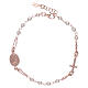 Bracciale AMEN rosario Giubileo perle strass argento 925 rosè s2
