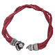 AMEN red woven leather bracelet with Passion symbol s3