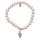 Bracelet AMEN avec aile argent 925 zircons blancs et perles s1