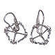 Earrings AMEN pendant in 925 sterling silver crown shape with crosses, hearts and white zircons s3