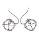 Boucles pendentifs AMEN avec couronne argent 925 zircons blancs s3