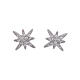 Earrings AMEN wind rose 925 sterling silver rhodium and white zircons s1