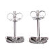 Earrings AMEN wind rose 925 sterling silver rhodium and white zircons s2