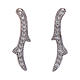 Earrings AMEN with thorns 925 sterling silver rhodium s1