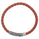 AMEN orange leather bracelet and bronze Our Father s2