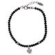 AMEN 925 sterling silver bracelet with black crystals and zircon angel s1