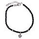 AMEN 925 sterling silver bracelet with black crystals and zircon angel s2