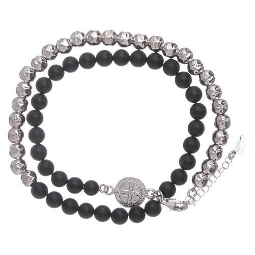 AMEN black onyx 925 sterling silver bracelet with insert 3