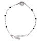 AMEN 925 sterling silver bracelet with black crystals and zirconate Miraculous Virgin Mary insert s1