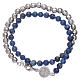 AMEN Saint Benedict lapis lazuli bracelet unisex s1