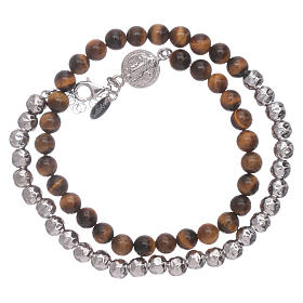 Pulsera unisex San Benito AMEN ojo de tigre