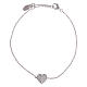 AMEN  925 sterling silver bracelet with a rhodium heart and zircons s1