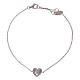 AMEN  925 sterling silver bracelet with a rhodium heart and zircons s2