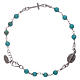 AMEN 925 sterling silver  rosary bracelet with turquoise beads s1