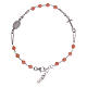 AMEN 925 sterling silver rosary bracelet with bamboo coral beads s1
